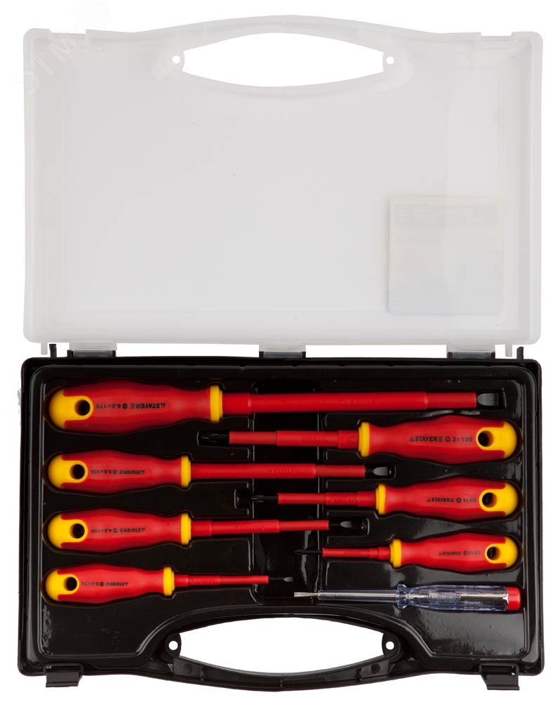 Изображение товара Набор диэлектрических отверток Electro 8 предм. для электромонтажных работ