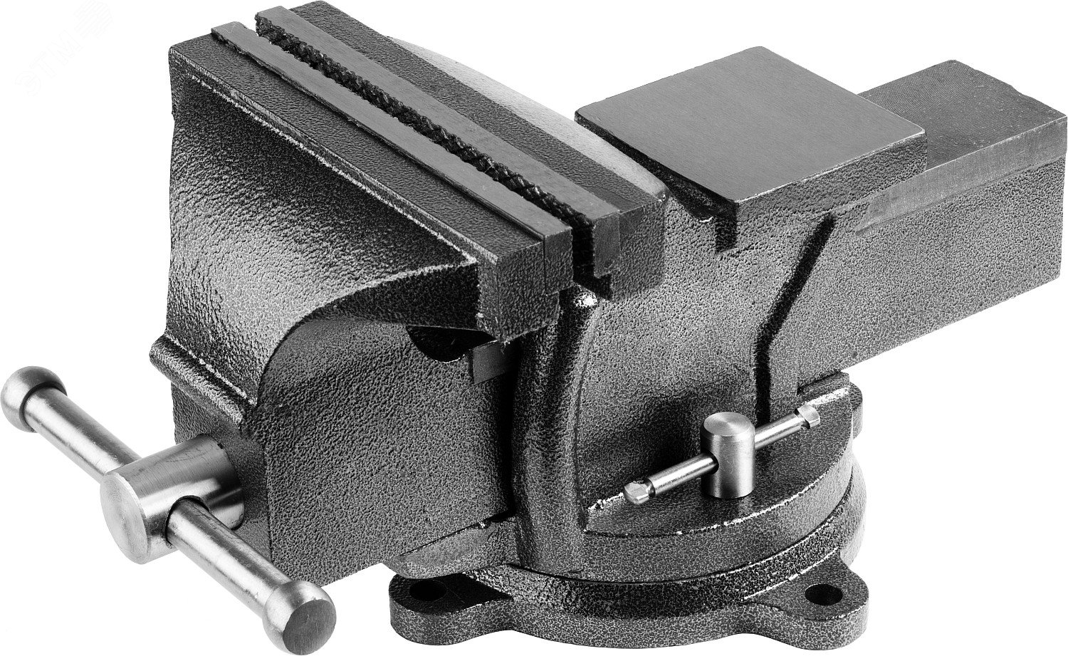 Изображение товара Тиски слесарные 150 мм высококачественные из чугуна с поворотом и наковальней