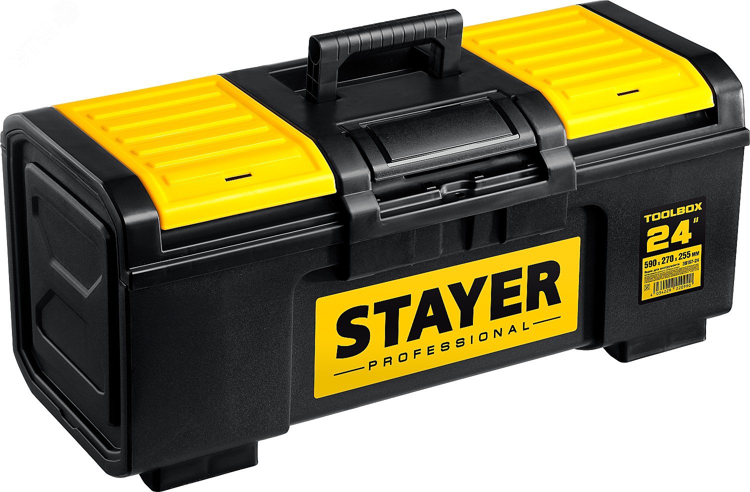 Изображение товара Ящик для инструмента TOOLBOX-24 Professional прочный пластиковый с размерами 590 х 255 х 270 мм