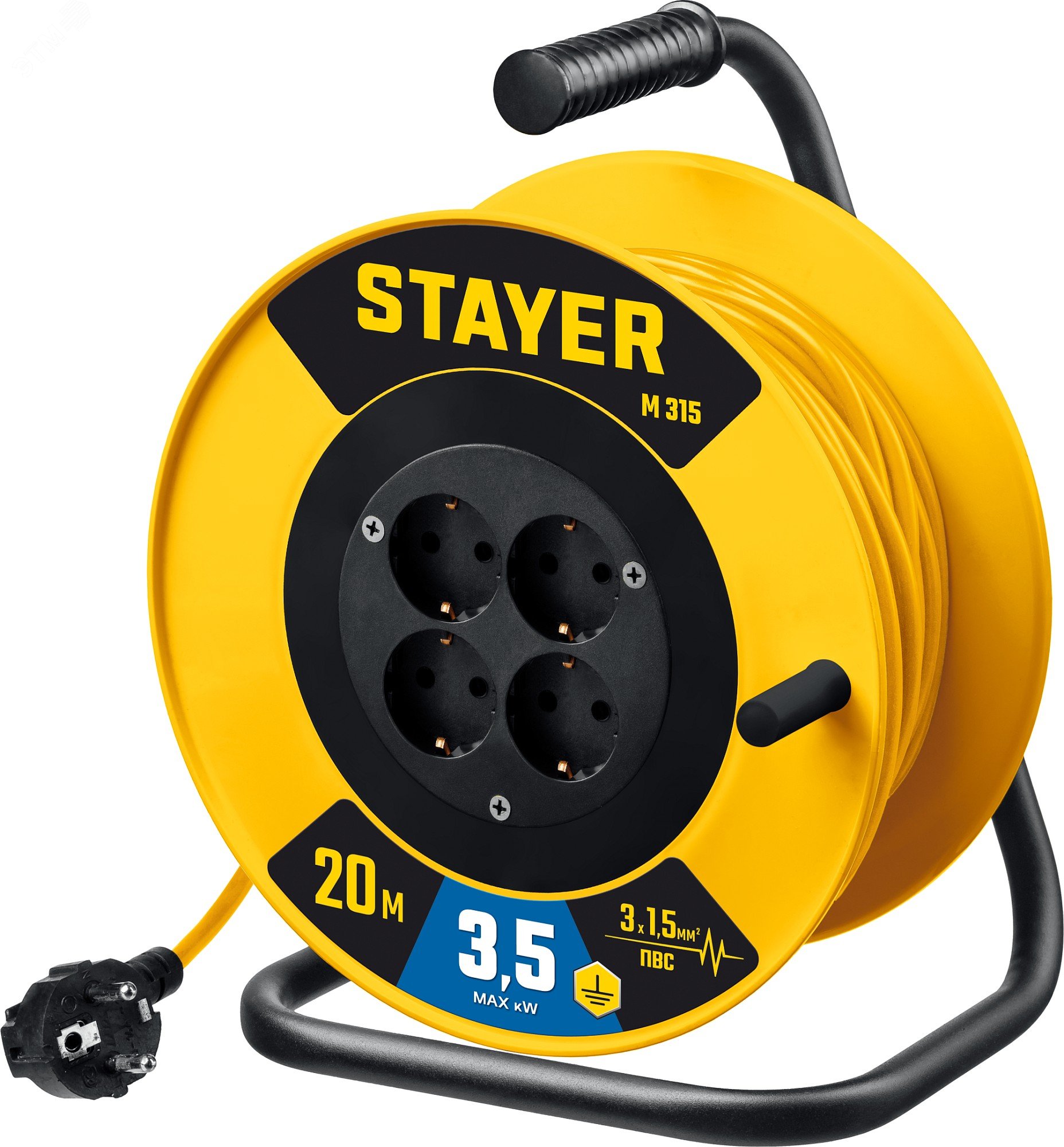 Изображение товара Удлинитель STAYER М-315 20 м 4 гнезда 16 А 220 В