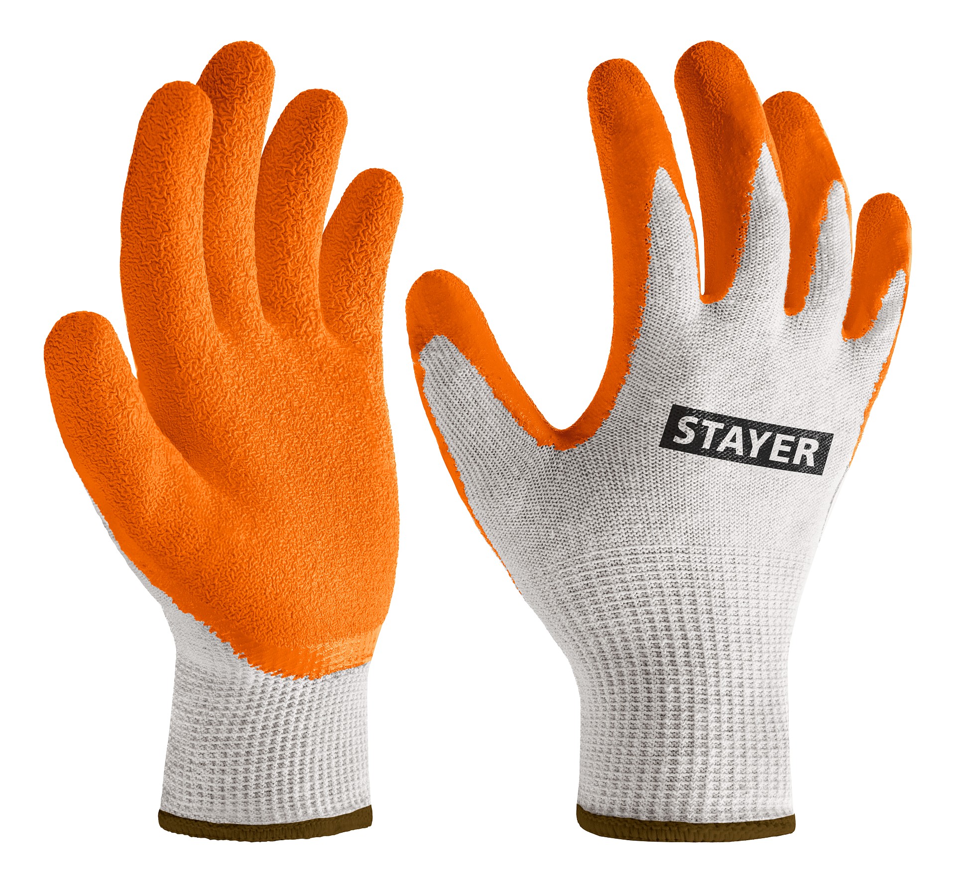 Перчатки с рельефным латексным покрытием, противоскользящие, 13 класс, ULTRA, L-XL, х/б