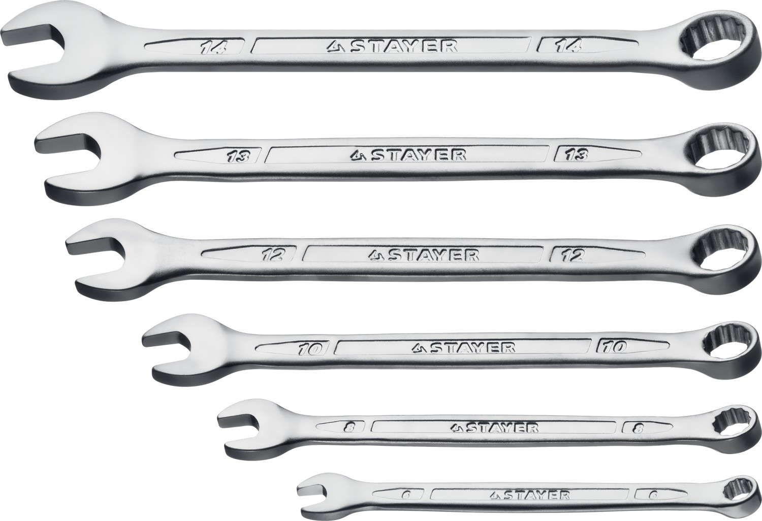 Набор комбинированных гаечных ключей 6 - 14 мм