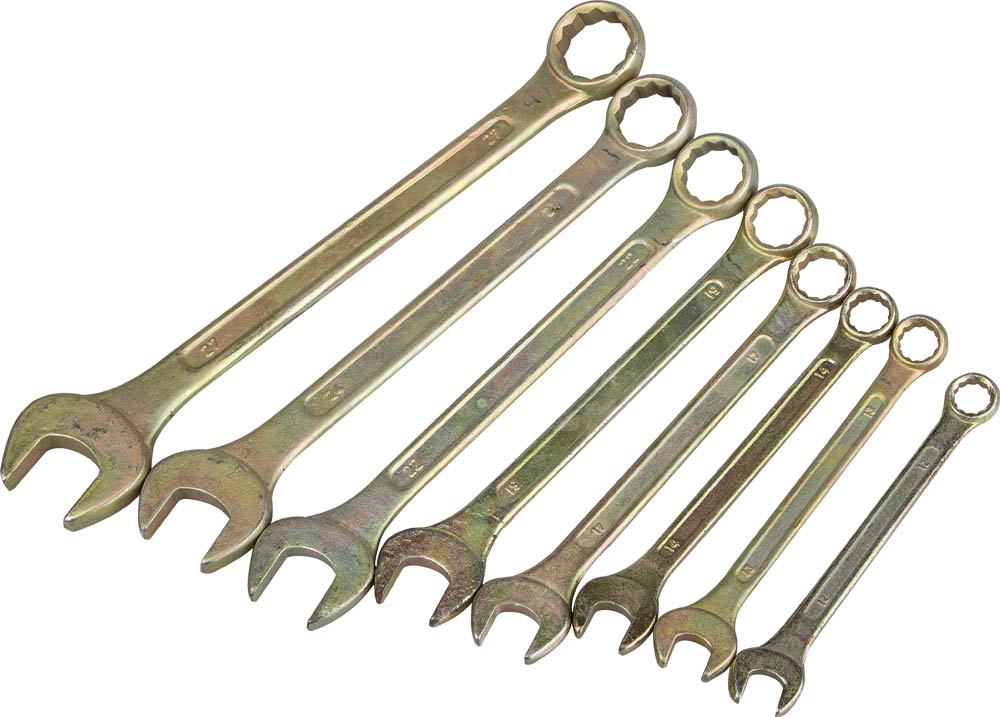 Набор ключей 8 шт, 12 - 27 мм