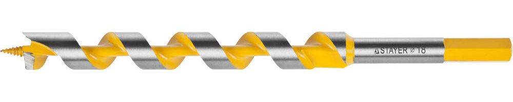 Сверло по дереву Spiral 18x235/160мм