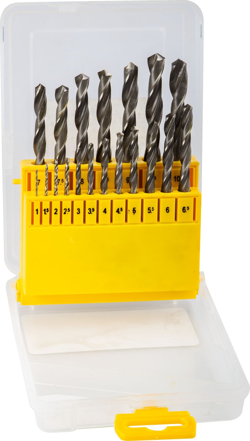 Набор сверл по металлу PROFI 19шт(1-10мм)