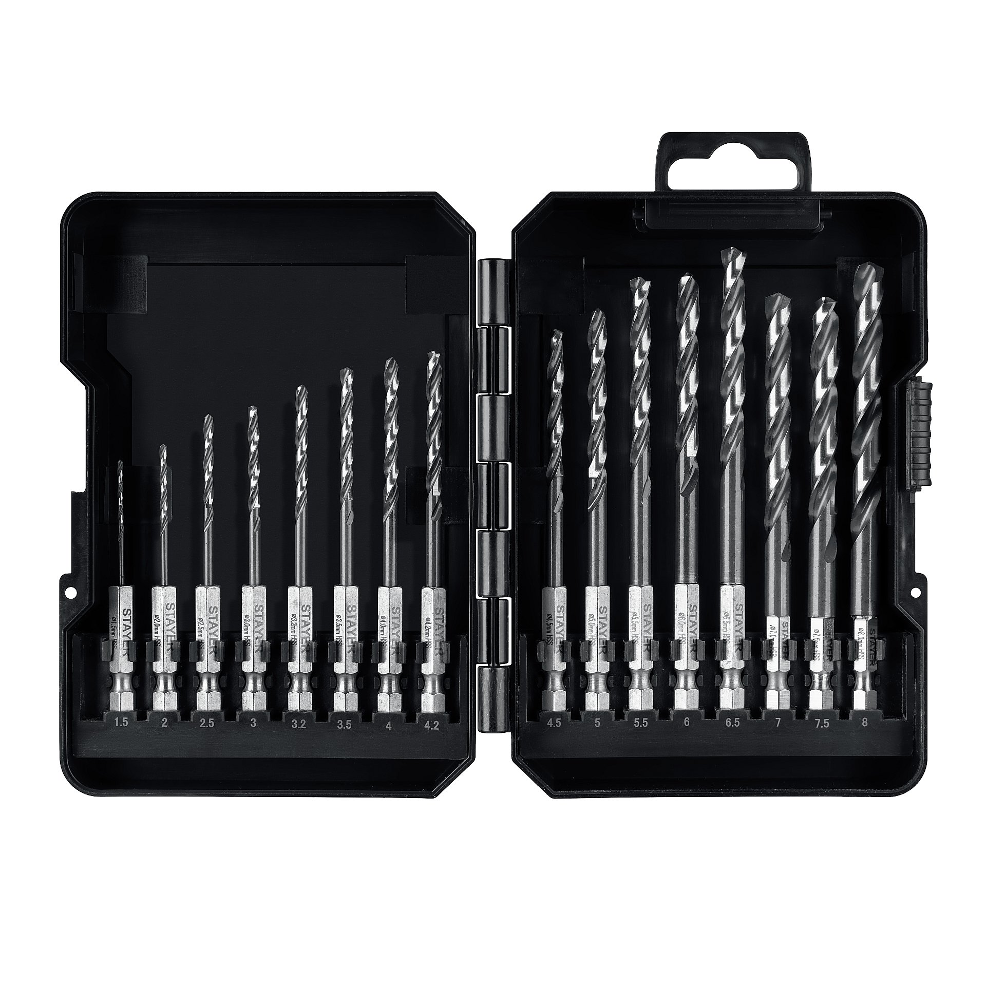 "Набор сверл по металлу для винтовёртов и шуруповертов IMPACT READY, НЕХ-1/4"", 16 шт"