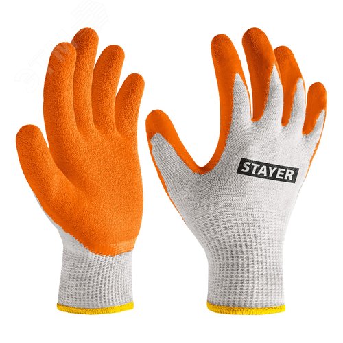 Перчатки с рельефным латексным покрытием, противоскользящие, 13 класс, ULTRA, S-M, х/б - фото 1