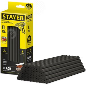 Изображение товара Стержни клеевые Black чёрные 11х200 мм (шт)