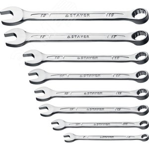 Изображение товара Набор комбинированных гаечных ключей 8 - 19 мм (шт)