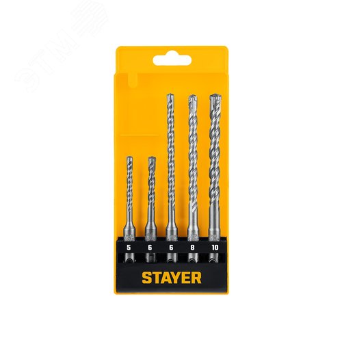 Набор буров HERCULES-4Х SDS-plus, 5шт - фото 1