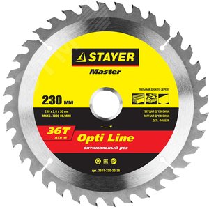 Изображение товара Диск пильный Opti Line 230X30мм 36Т (шт)