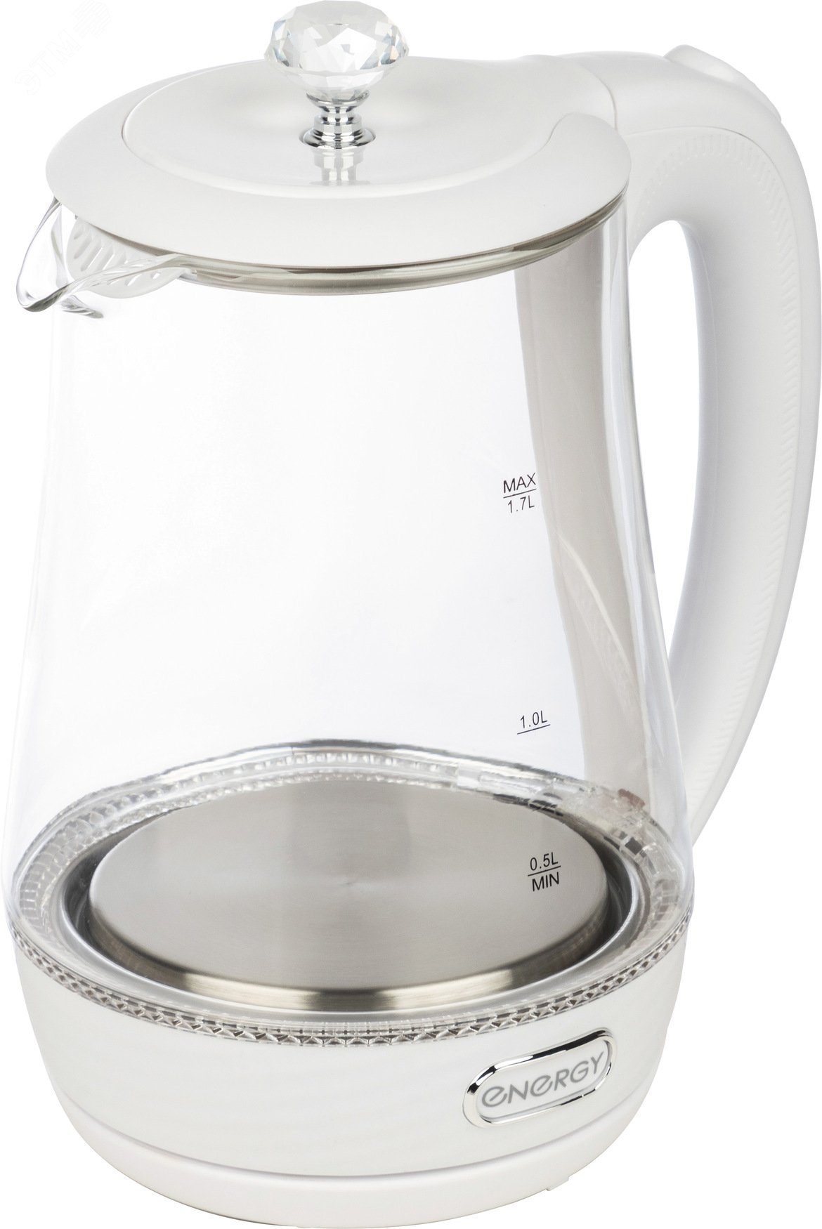 Изображение товара Чайник электрический Energy E-207, 1,7 л, стекло, белый