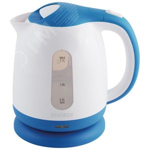 Чайник пластиковый E-293 на 1.7 л, цвет бело-голубой 005212 ENERGY - 3
