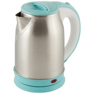 Изображение товара Чайник стальной E-202 на 1.8 л, основание - диск, цвет бело-голубой (шт)