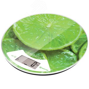 Изображение товара Весы кухонные электронные круглые EN-403, рисунок ''Лайм'' (шт)