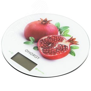 Изображение товара Весы кухонные электронные круглые EN-403, рисунок ''Гранат'' (шт)