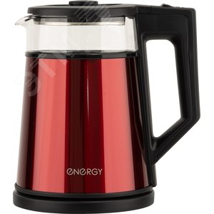 Изображение товара Чайник электрический E-200 на 1,2 л, цвет красный, двойной корпус (шт)