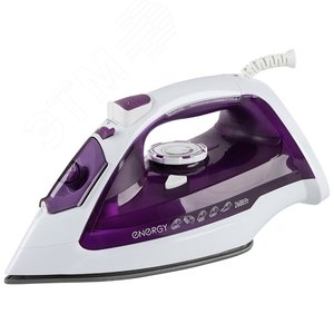 Изображение товара Утюг EN-348 на 2600 Вт, подошва - керамическая, цвет бело-фиолетовый (шт)