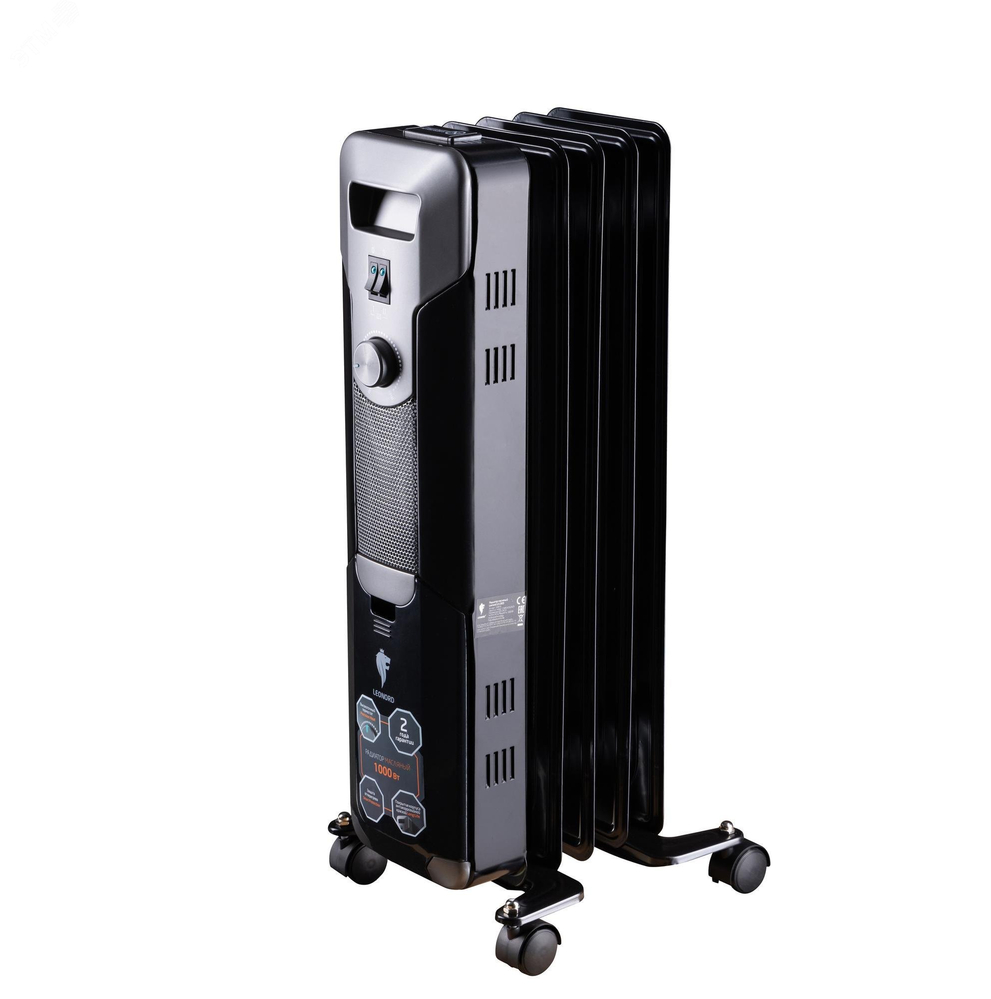 Изображение товара Масляный радиатор LE-1905 5 секций 1 кВт для обогрева помещений