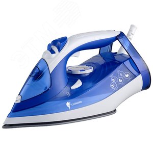 Изображение товара Утюг LE-1801 на 3000 Вт, подошва - керамическая, цвет бело-синий (шт)