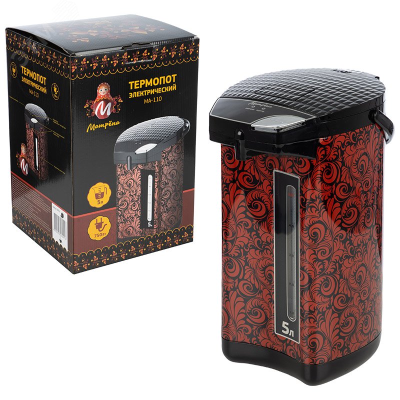 Изображение товара Термопот МАТРЕНА МА-110 5 л 750 Вт с рисунком и системой защиты