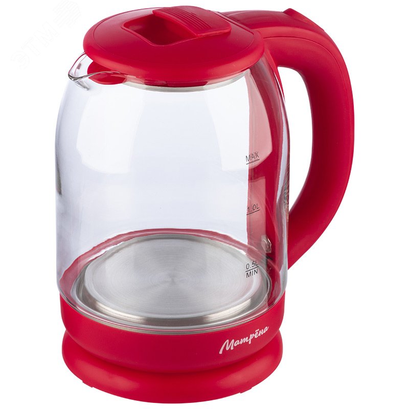 Изображение товара Чайник электрический стеклянный MA-007 на 1.8 л, цвет вишнёвый (шт)