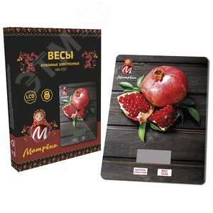 Изображение товара Весы кухонные электронные МА-037 до 7 кг, рисунок ''Гранат'' (шт)