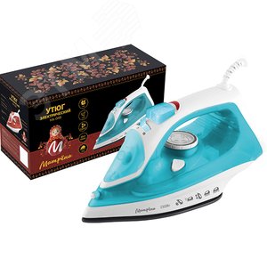 Изображение товара Утюг МА-049 на 2300 Вт, подошва - керамическая, цвет бирюзовый (шт)