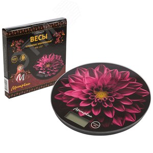 Изображение товара Весы кухонные электронные МА-197 до 7 кг, пурпурный ''Цветок'' (шт)