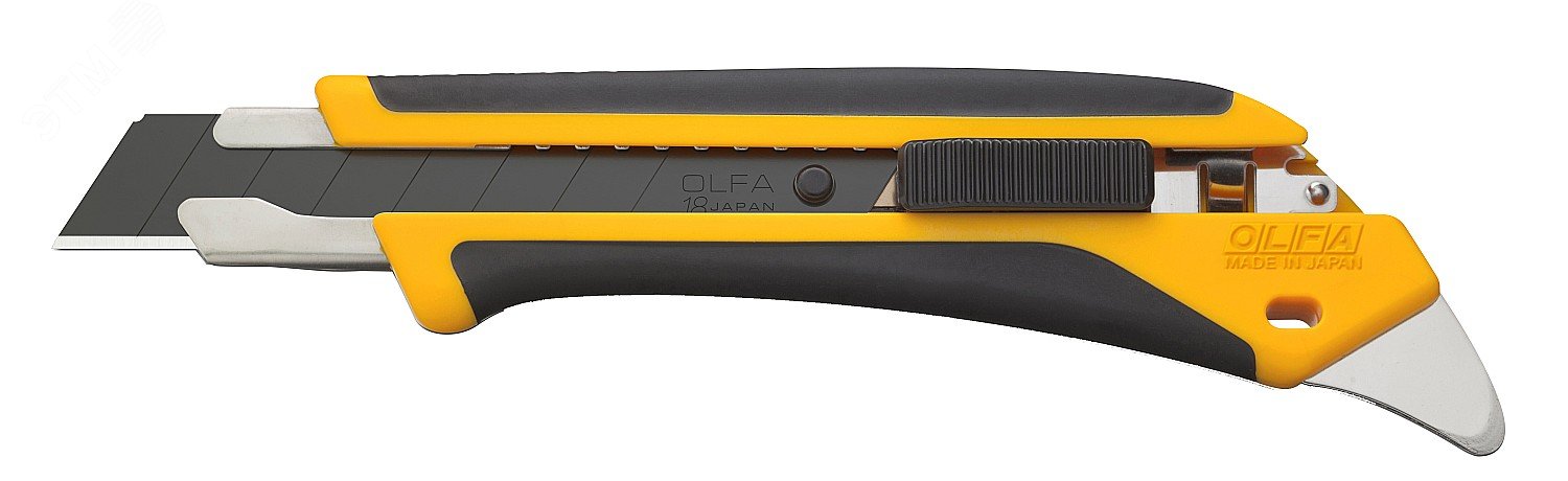 Изображение товара Строительный нож OLFA Autolock 18 мм X-design ComfortGrip японский надежный инструмент