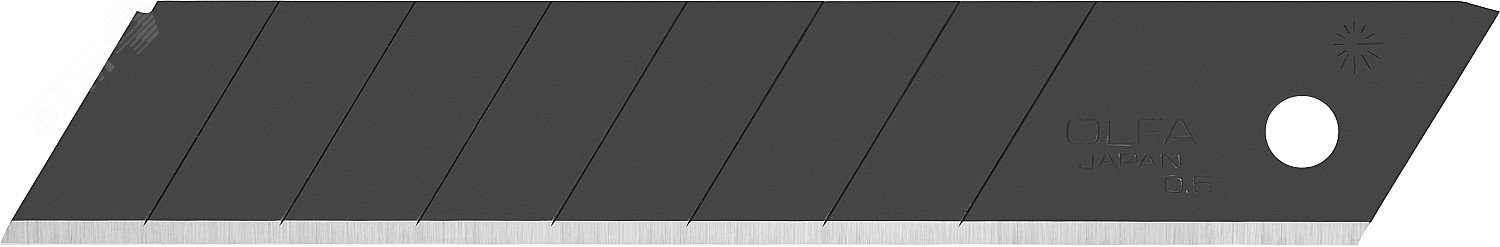 Лезвия сегментированные EXCEL BLACK 18х100х0.5 мм 10 шт. OL-LBB-10B OLFA
