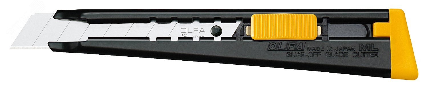 Изображение товара Строительный нож с выдвижным лезвием 18 мм OLFA OL-ML надежный профессиональный инструмент