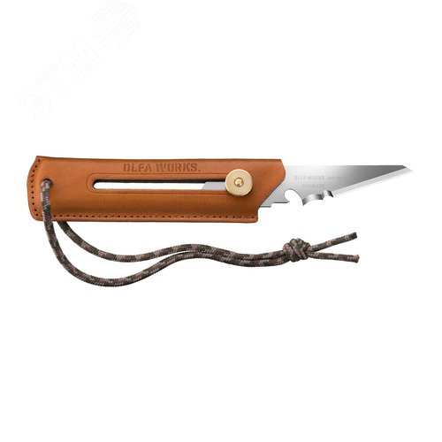 Нож со сменным лезвием с чехлом многоцелевой WORKS BK1 CAMEL BUSHCRAFT KNIFE - фото 1
