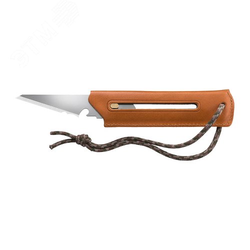 Нож со сменным лезвием с чехлом многоцелевой WORKS BK1 CAMEL BUSHCRAFT KNIFE - фото 2