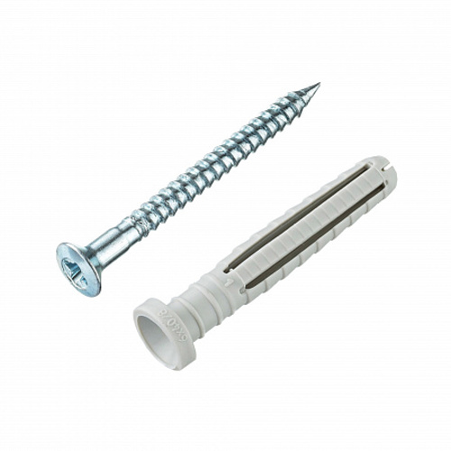 Дюбель-гвоздь YZ цилиндр. манжета нейлон 6x40 (40 шт) - пакет Tecfi