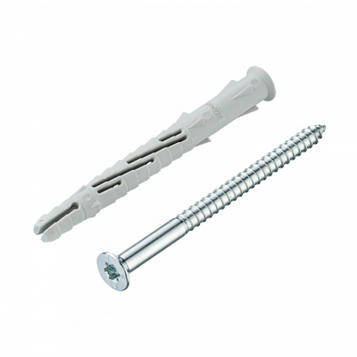 Дюбель фасадн. c шурупом потайн. гол с шлицем TORX 10x100 (4 шт) - пакет Tecfi