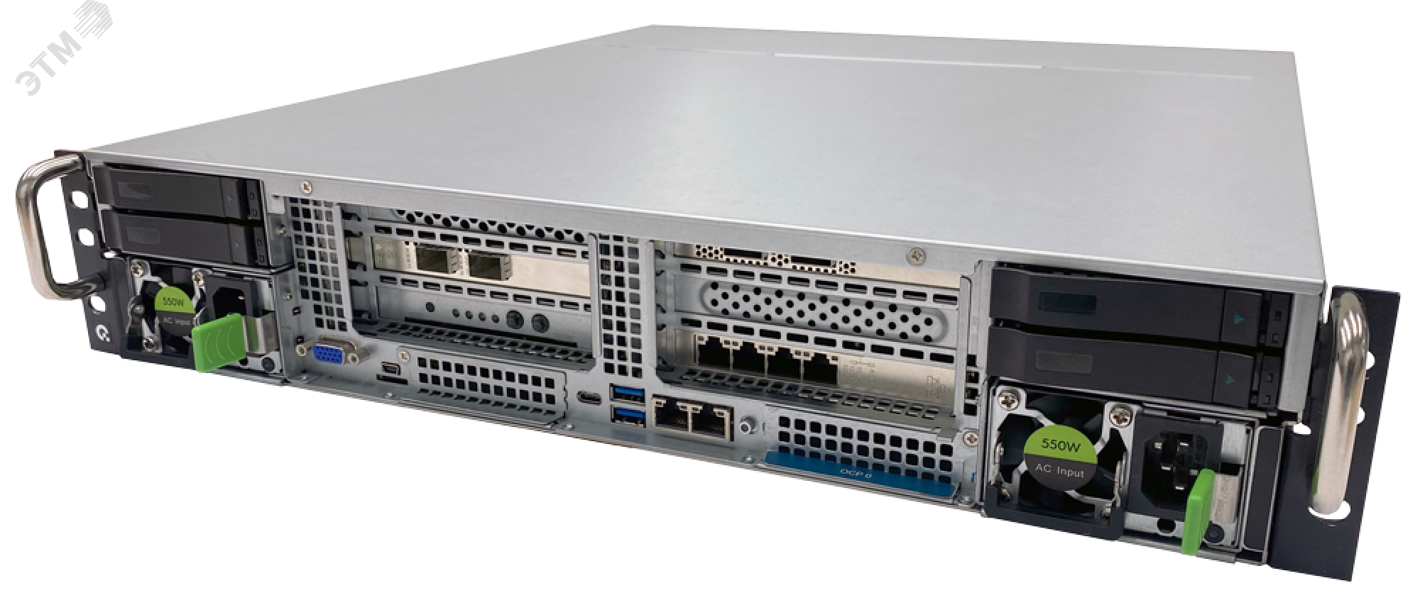 Сервер специализированный D204CF 2U, Xeon Scalable v2, до 6 накопителей, ОЗУ до 6 ТБ DDR4 T50 D204CF Aquarius - превью 2