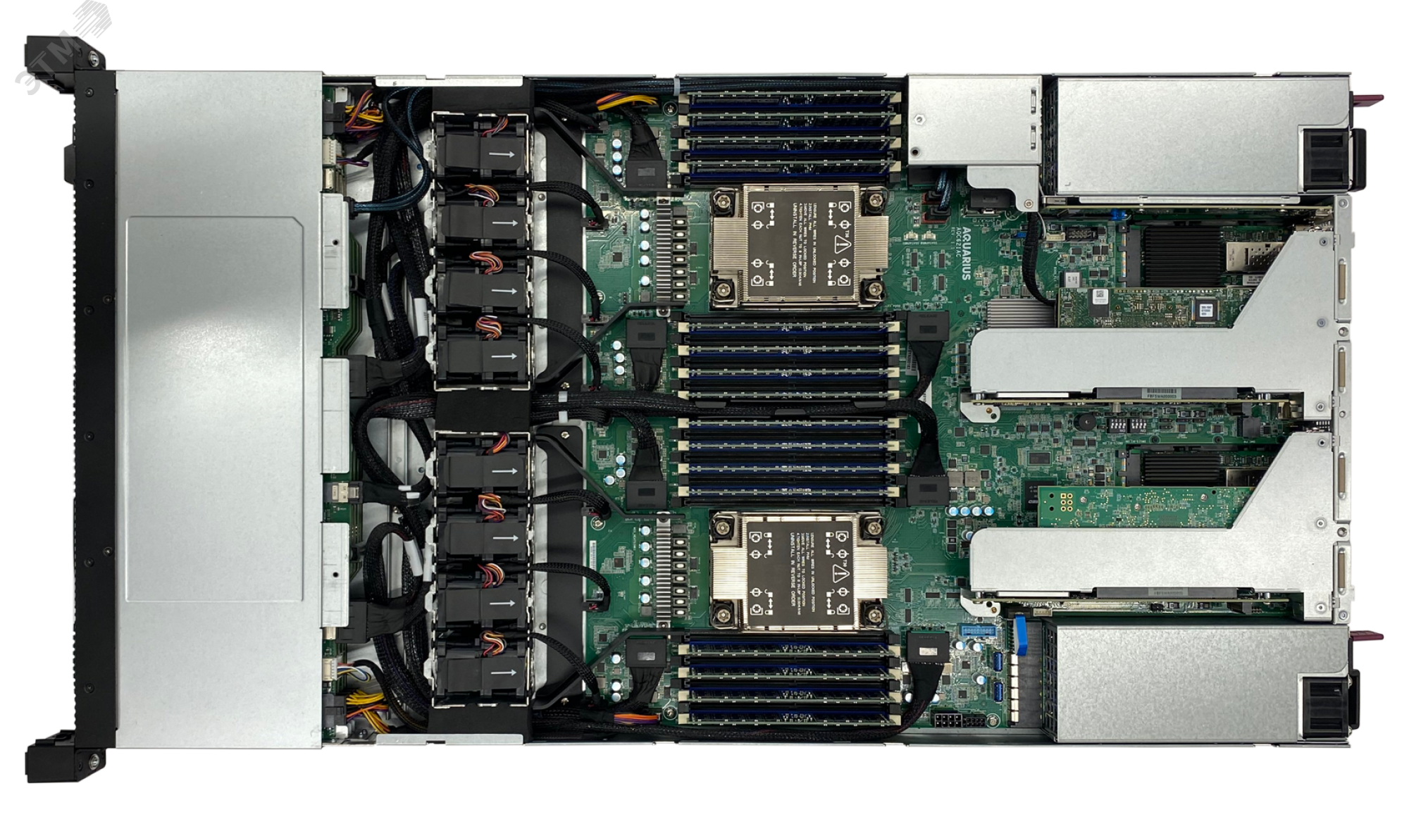 Сервер для предприятий и ЦОД D120AC 1U, Xeon Scalable v3, до 20 накопителей, ОЗУ до 8 ТБ DDR4 T50 D120AC Aquarius - превью 5