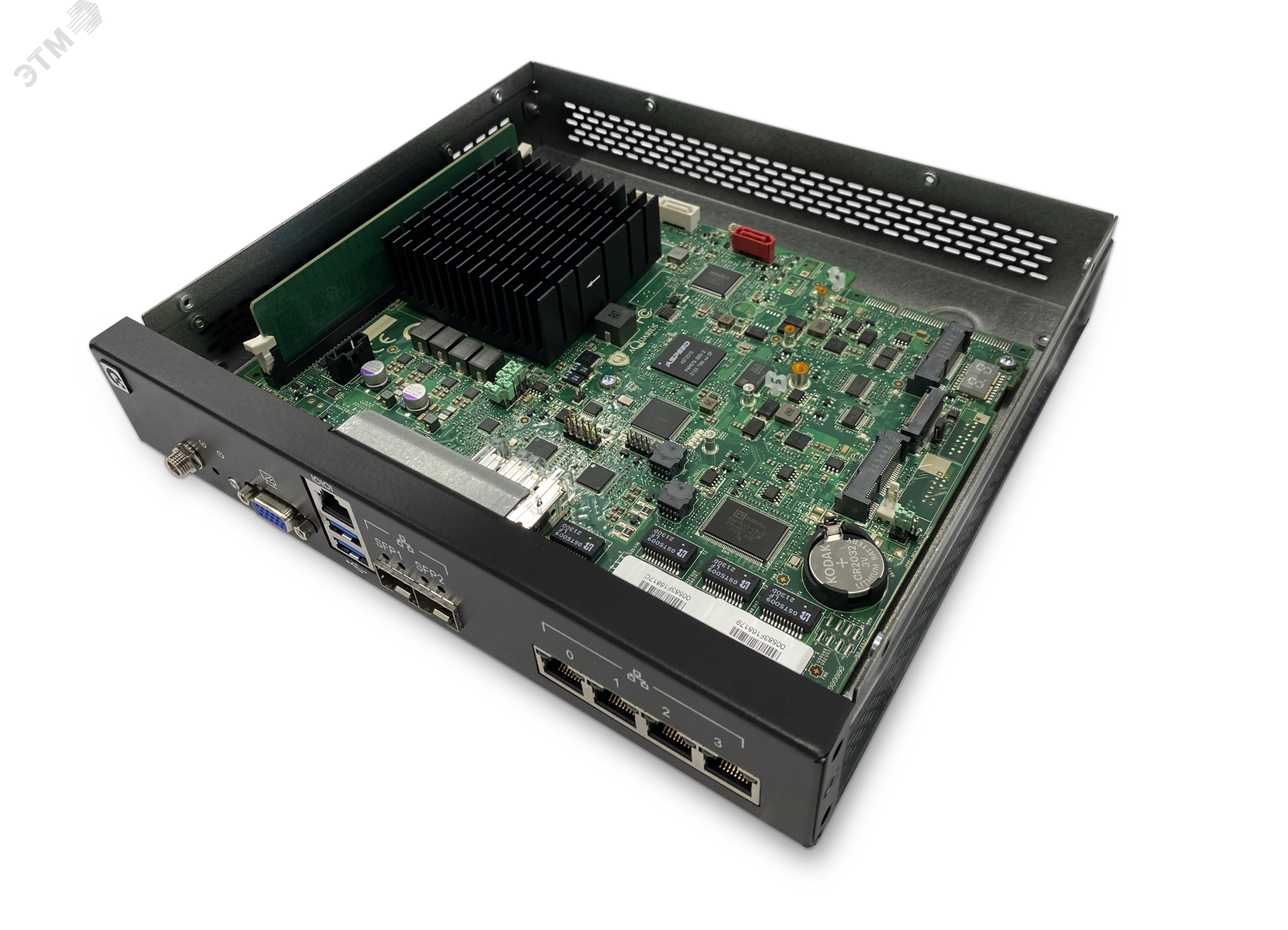Сервер специализированный S100DC 1U, Atom C3338/C3338R, до 4 накопителей, ОЗУ до 32 ГБ DDR4 T30 S100DC Aquarius - превью 7
