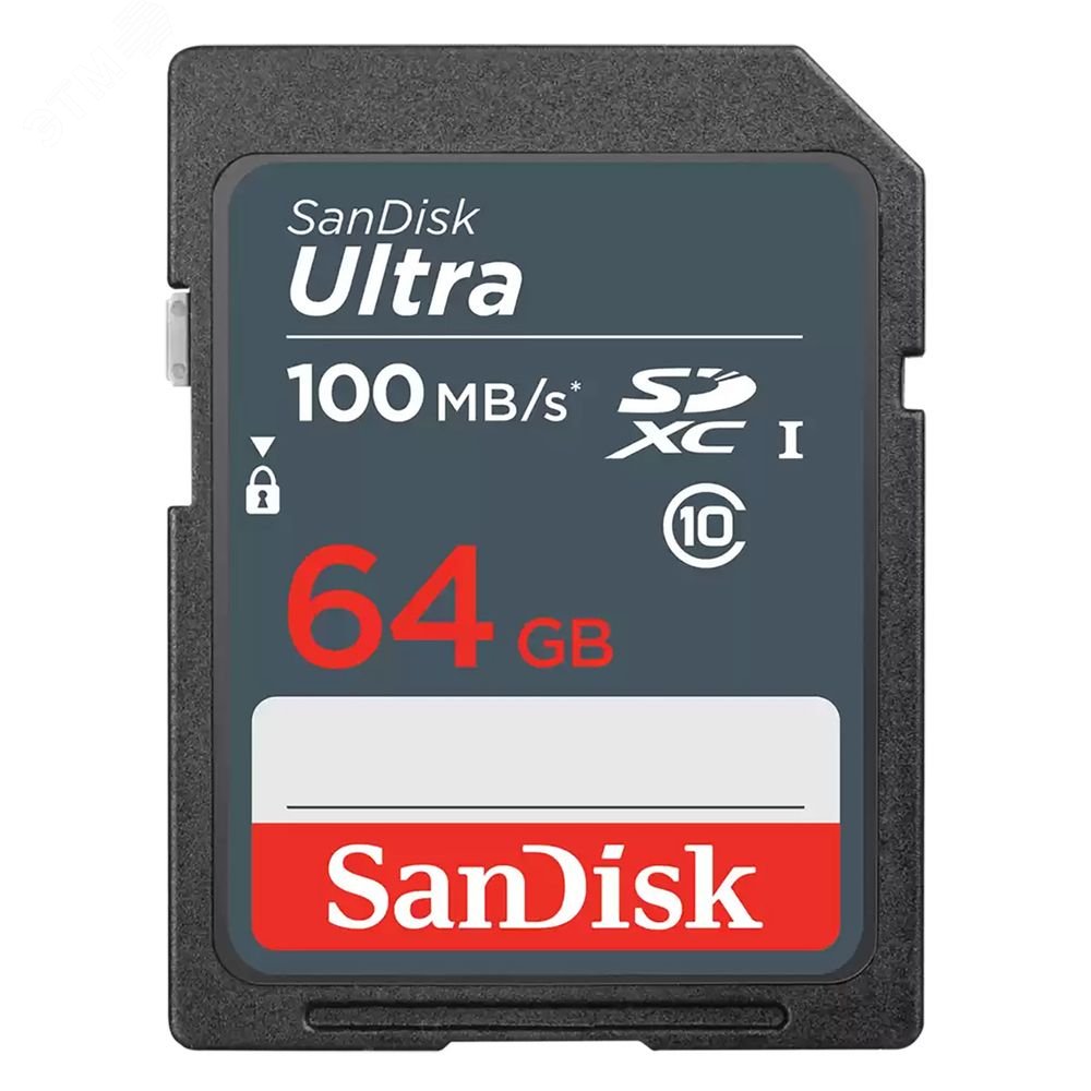 Изображение товара Карта памяти 64GB SD Ultra, SDXC, 100 МБ/с, Class 10 (шт)