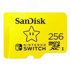 Изображение товара Карта памяти 256GB MicroSD Nintendo Switch UHS I, SDXC, 100 МБ/с, Class 10 (шт)