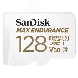 Изображение товара Карта памяти 128GB MicroSD MAX ENDURANCE V30, U3, SDXC, 100 МБ/с, Class 10 + адапер SD (шт)
