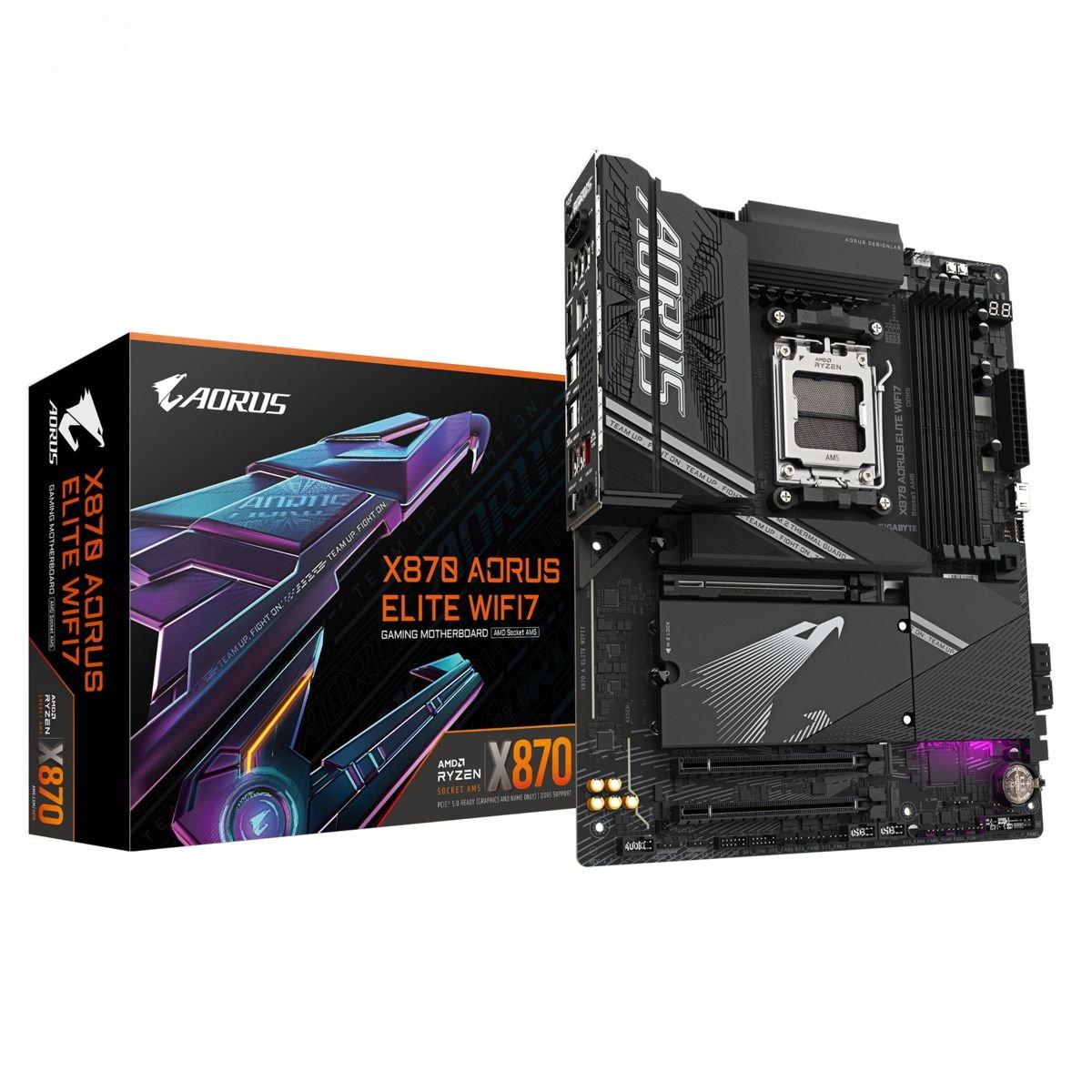 Изображение товара Материнская плата GIGABYTE X870 AORUS ELITE WIFI7, AMD X870, ATX