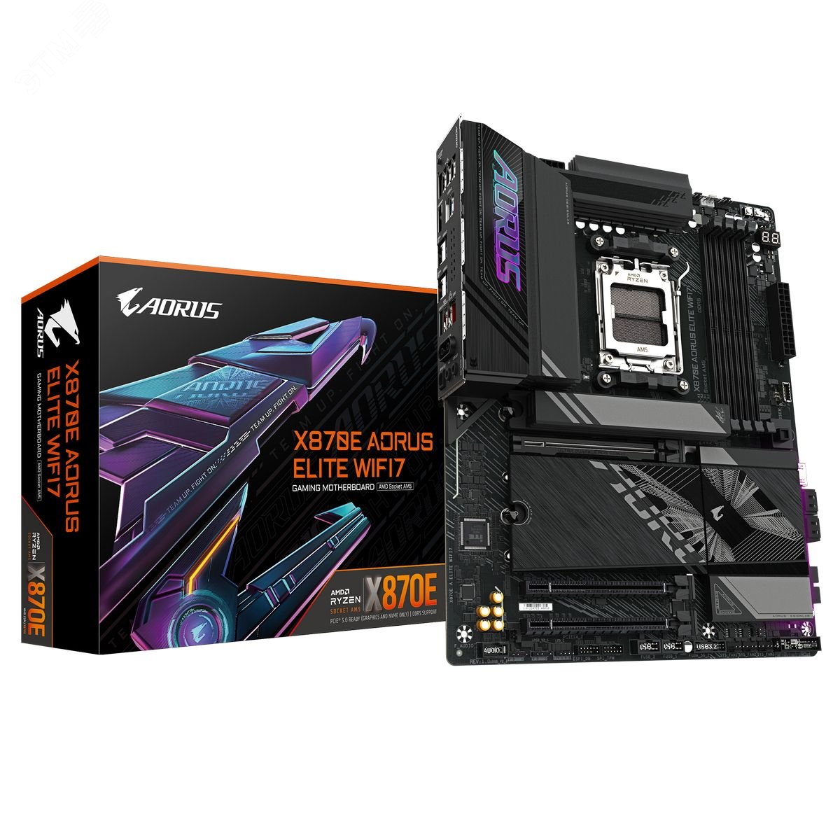 Изображение товара Материнская плата X870E AORUS ELITE WIFI7, AMD X870E, ATX (шт)
