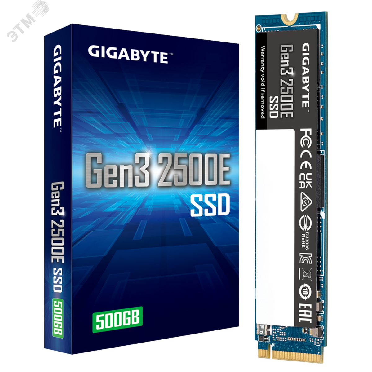 Изображение товара Накопитель SSD M.2 2280 500GB Gigabyte G325E, PCIe 3.0 x4, NVMe 1.3 (шт)