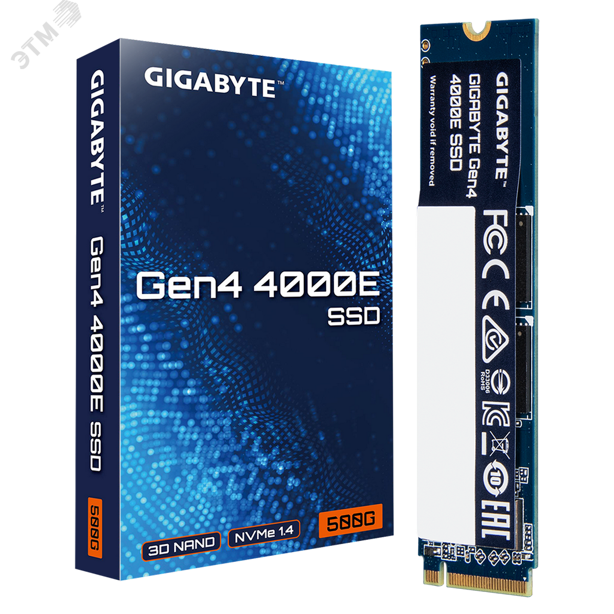 Изображение товара Накопитель SSD M.2 2280 500GB Gigabyte Gen4 4000E, PCIe 4.0 x4, NVMe 1.4, 3600/3000 Мб/с (шт)