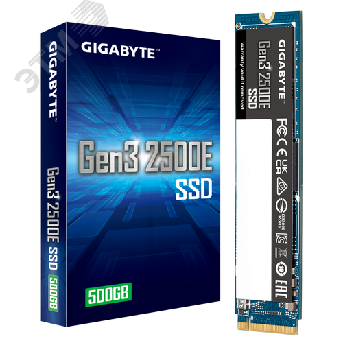 Изображение товара Накопитель SSD M.2 2280 500GB Gen3 2500E, PCIe 3.0x4, NVMe 1.3 (шт)