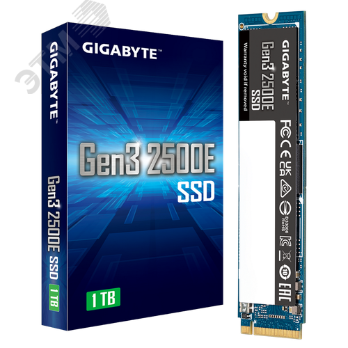 Изображение товара Накопитель SSD M.2 2280 1TB Gen3 2500E, PCIe 3.0 x4, NVMe 1.3 (шт)