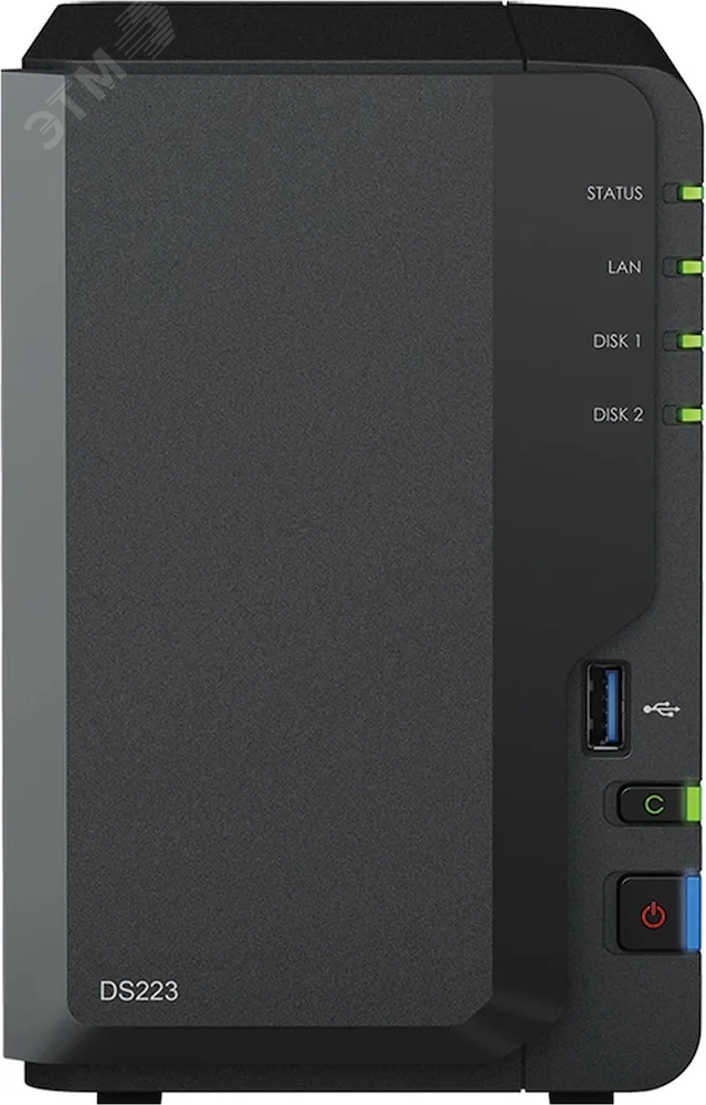 Изображение товара Сетевой накопитель Synology DS223 2ГБ DDR4 2 отсека SATA для домашних и офисных решений