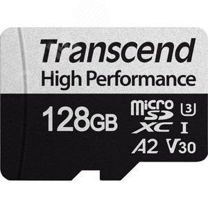 Изображение товара Карта памяти 128GB MicroSD 340S UHS I, SDXC, V30, U3, 160 МБ/с, Class 10 (шт)